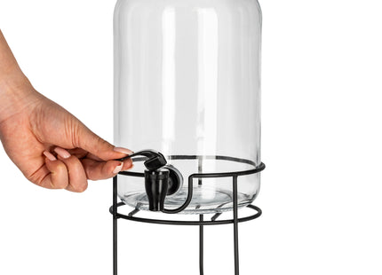 Glazen Drankdispenser Met Kraantje - Standaard -  Vaatwasser bestendig - 3,2 L