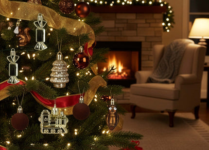 Kerstballen | 40 Stuks | 5/6/7 cm | Goud/Bruin