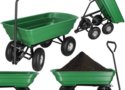 Tuinwagen - Bolderkar - Tuinkar - 75L - Groen
