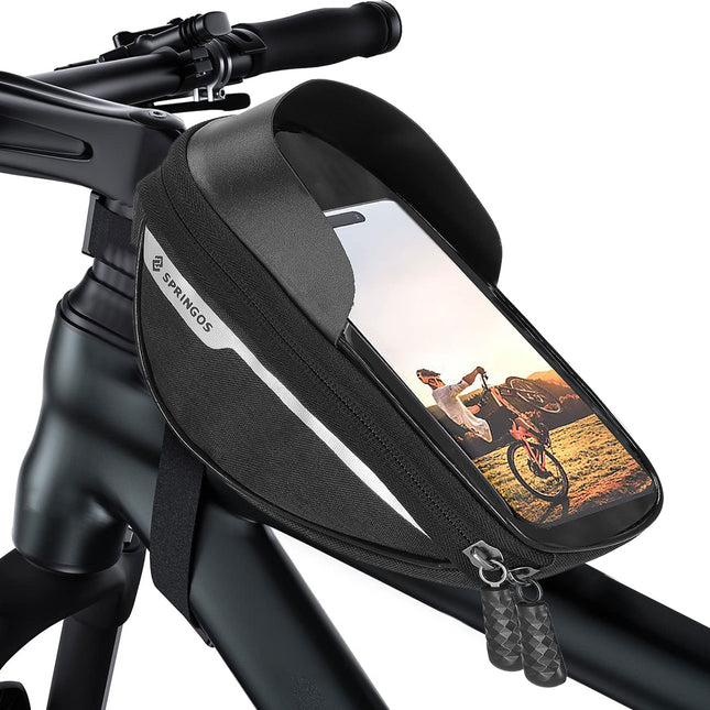 Fietstas - Inclusief Telefoonhouder - Waterdicht - Etui/Tas - Zwart