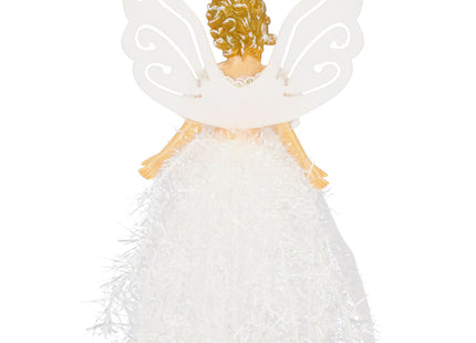 Kersthanger | Engel | Kerstboomhanger | Wit | Glitters | 20 cm