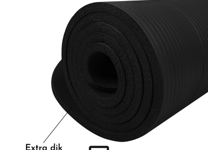 Yoga Mat | Extra Dik (15 mm) | Zwart