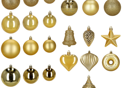Kerstballen | 100 Stuks | Goud Tinten | Onbreekbaar