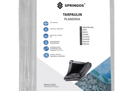 Afdekzeil | 4 x 4 m | 210 g/m2 | Grijs/Bruin