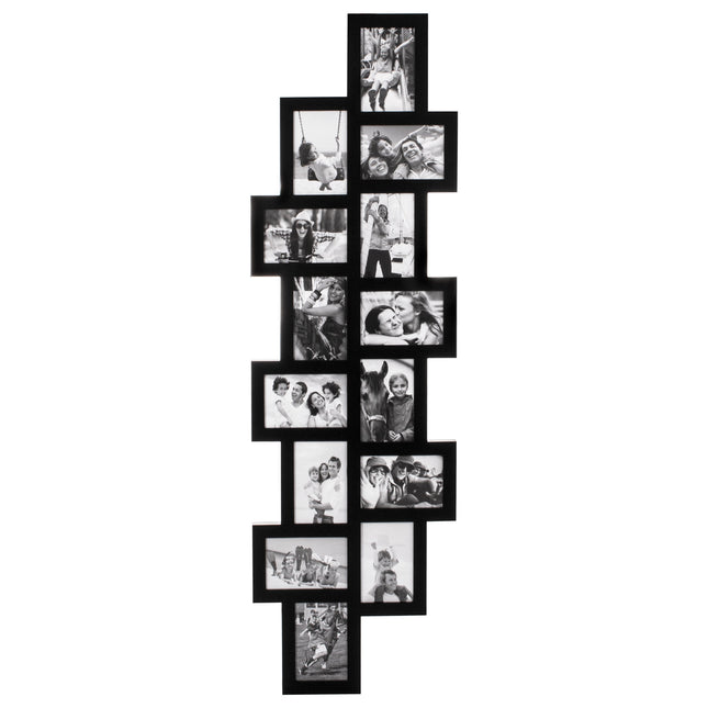 Fotolijst - 14 Foto's - Collage - Staand/Liggend - 118 x 36 cm - Zwart
