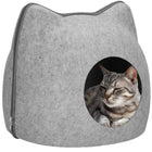 Kattenmand - Kattenhuis - Bed - Kussen - 38 x 36 x 35,5 cm - Grijs