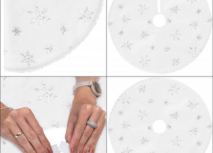 Kerstboomrok | Kerstboomkleed | Kerstboomversiering | 90 cm | Wit
