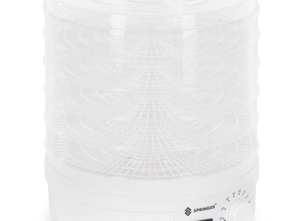 Voedseldroger - Fruit- en kruidendroger -  5 Laags - Metaal - Kunststof -  35°C – 70°C - 15 Liter - 350 Watt