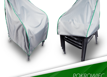 Stoelhoes -Stoel cover - Tuinset - Buitenstoelen - Weersbestendig - Outdoor Stoelhoes - Stapelbaar - 1-5 Stoelen - 75 x 60 x 100 Cm - Grijs