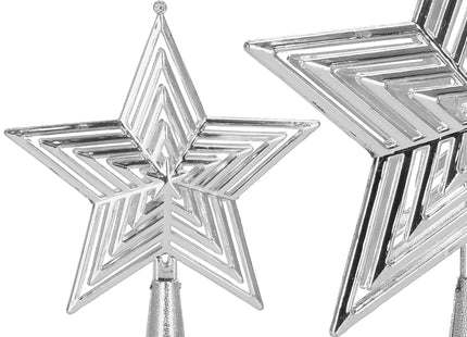 Kerstboom Piek | Ster | 18 cm | Zilver