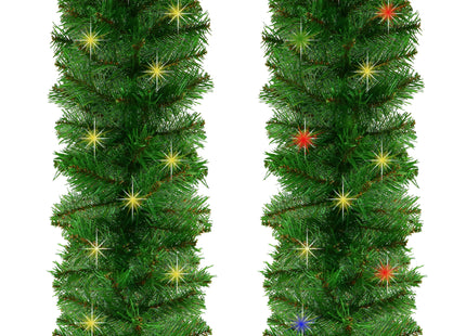 Kerstslinger | 270 cm | Lichtgevend | Multicolor | Warm Wit | 50 Led