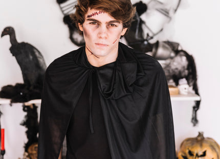 Cape - Verkleedkleding - Mantel - Halloween - Carnaval - Zwart