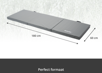 Fitnessmat - Sportmat - Premium Kwaliteit - Opvouwbaar - 3 Delig - 180 X 60 X 5.5 cm - Grijs