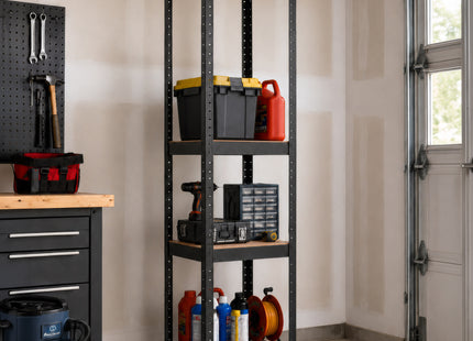 Opbergrek - Stellingkast - 400 KG - Metaal -180 x 40 x 40 cm - Zwart