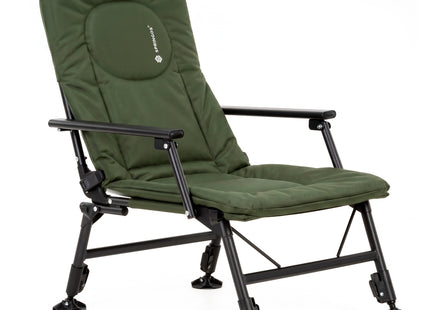 Campingstoel | Visstoel | Opvouwbaar | Groen | Staal | Polyester | 57 x 71 x 90 cm | 140 Kg