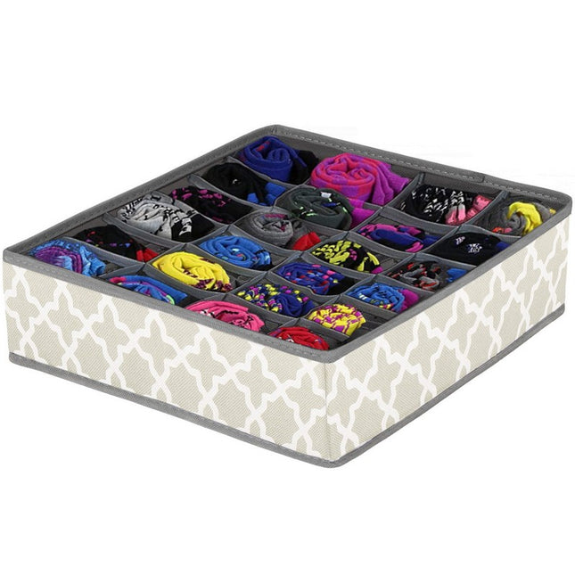 Lade Organizer | 24 Vakken | Grijs/Wit | 33 x 33 cm