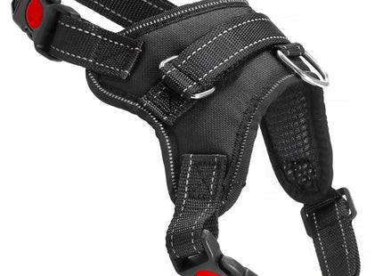 Hondentuigje - Hondenharnas - Verstelbaar - Zwart - 36-55 KG - L