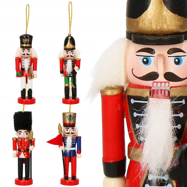 Notenkraker Kerst | 4 Stuks | Meerkleurig | 13.5 cm