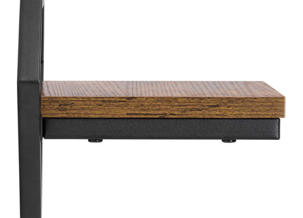 Wandplank - Boekenplank - Ophangbaar - 3 Delig - Zwart - Metaal - 10 Kg - 25,5x19x19 cm