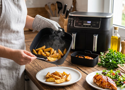 Siliconenvorm Geschikt voor Airfryer -  1,5/3 L - Set van 2 - 220 °C - Siliconen