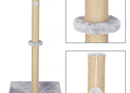 Krabpaal - Voor Katten - Meubelbescherming - 50 x 50 x 103,5 cm - Grijs