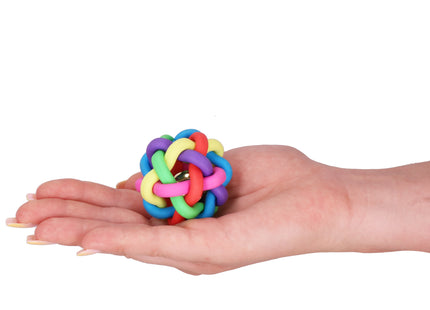 Kattenspeeltjes | Kattenspeelgoed | Hondenspeeltje | Rubber | Bal Met Bel | Multicolor |5,3 cm