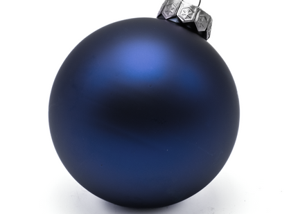 Kerstballen Glas | 8 Stuks | Mix | Glas | Mat | Glans | Donkerblauw