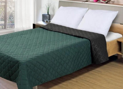 Sprei - Groen - Dubbelzijdig - Gewatteerd - 200 x 220 Cm