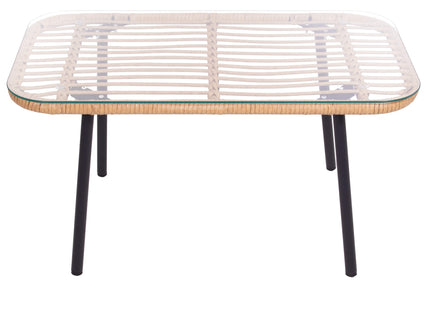 Tuinset - 4 Delig - Stoelen - Bank - Tafel - Rotan - Beige