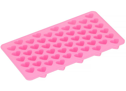 Springos IJsblokjesvorm | IJsblokjes | Hartjes | 55 Blokjes | Roze