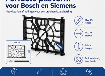 SQOON® Motorfilter  Geschikt voor Bosch & Siemens – Vervangt 579421 / 00579421