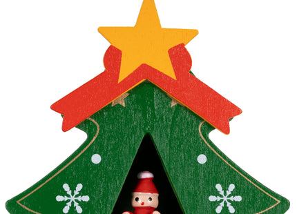 Kerstfiguur - Kerstboom - Kerstversiering - Hout - 28 cm