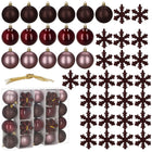 Kerstballen | 40 Stuks | 5/6/7 cm | Violet