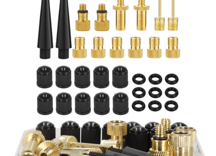 Ventiel Adapter Set 36 Stuks - Verloopnippels – Balnaalden - Verloopnippel Set – Ventieladapters – Universeel - Goud