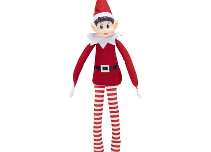 Kerstelf - Kerstdecoratie - Zittend  - 40 cm - 1 Stuk