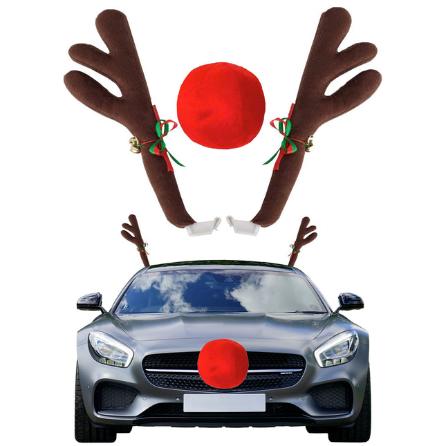 Kerstdecoratie - Autodecoratie - Rendier - Kunststof