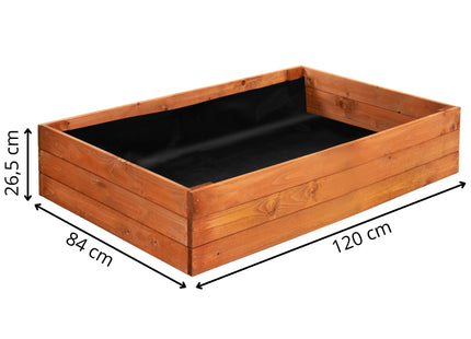 Kweekbak - Plantenbak - Moestuin - Planten - Hout - Naturel - 140 x 84 x 26,5 Cm