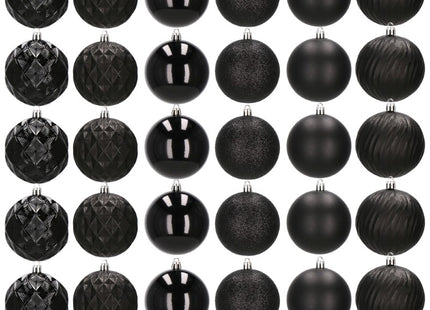 Kerstballen | 30 Stuks | 8 cm | Zwart