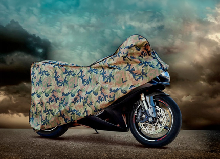 CarPassion Military Motorhoes - Beschermhoes - Waterdicht & Vorstbestendig - Maat XL - Camouflage - 280 - 104 - 141 cm