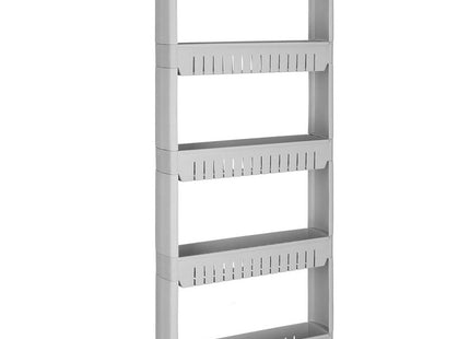 Keukentrolley | Keukentrolley Op Wieltjes | Badkamer Trolley | Opbergrek | 5 Niveaus | 131.5 x 54 x 12.5 cm | Grijs