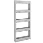 Keukentrolley | Keukentrolley Op Wieltjes | Badkamer Trolley | Opbergrek | 5 Niveaus | 131.5 x 54 x 12.5 cm | Grijs