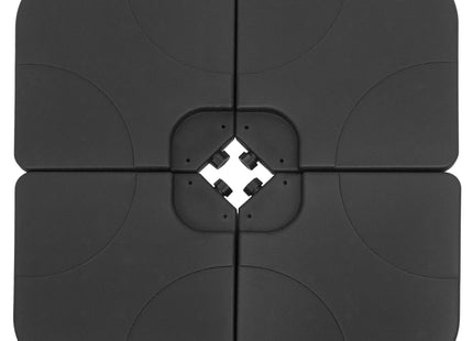Parasolvoet - Parasoltegel - Parasolbasis -  Gewichten - Kunststof - 60 L - Zwart