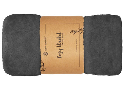 Fleece deken | Sprei | Deken | Woonaccessoires | 70x160 cm | Grafiet