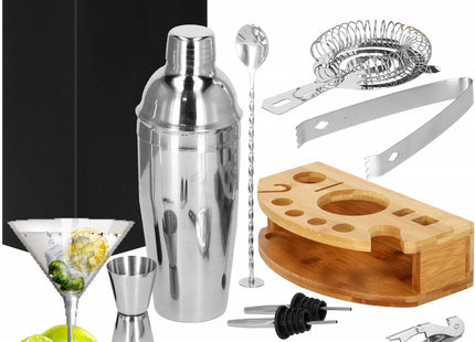Cocktail Set | 12-Delige Cocktail Shaker Set | RVS | Zilverkleurig