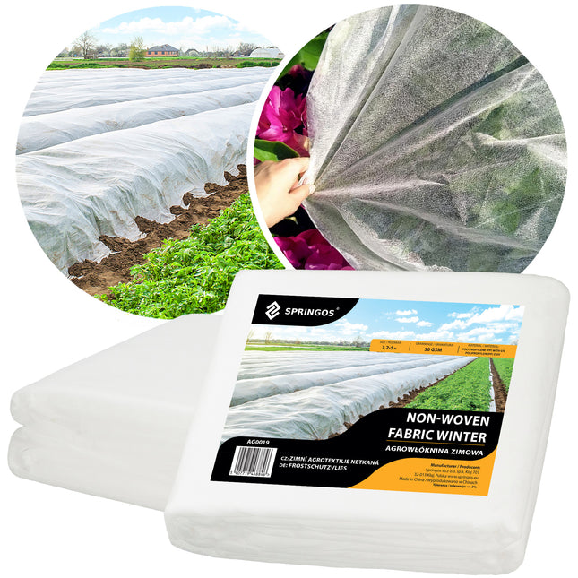 Vliesdoek - Plantenbescherming - 50g/M2 - 5x3.2 M - Wit