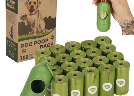 Poepzakjes - Voor Honden - Geurloos &amp; Sterk - Groen - 300 Stuks