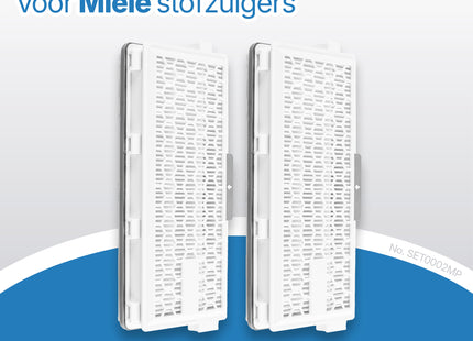 SQOON® Filterset o.a. geschikt voor Miele Complete C2 en C3 & Compact C1 en C2 stofzuigers - 2 STUKS - Gelijk aan model: SF-HA 50