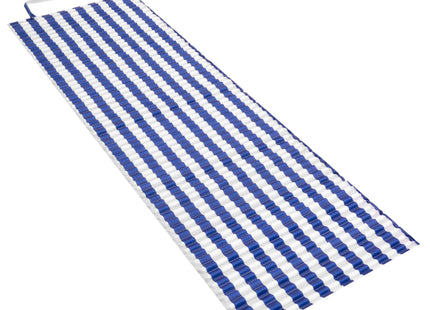 Strandmatras - Opvouwbaar - Kussen - Strepen - 180 X 60 CM - Wit/Blauw
