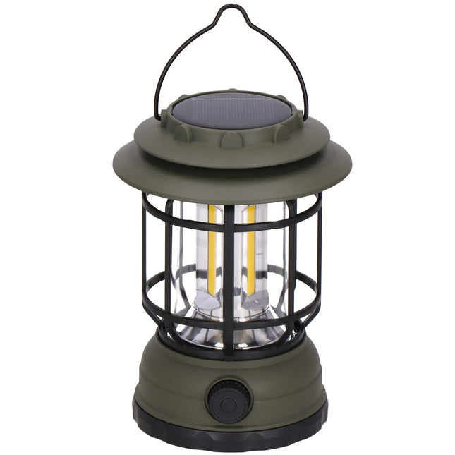 Campinglamp - Zonne - Energie - Led - Powerbank - Grijs/Zwart