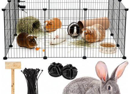 Dierenren | Puppyren | Hondenren | Opvouwbaar | Verstelbaar | 143 x 71 x 46  cm | Zwart